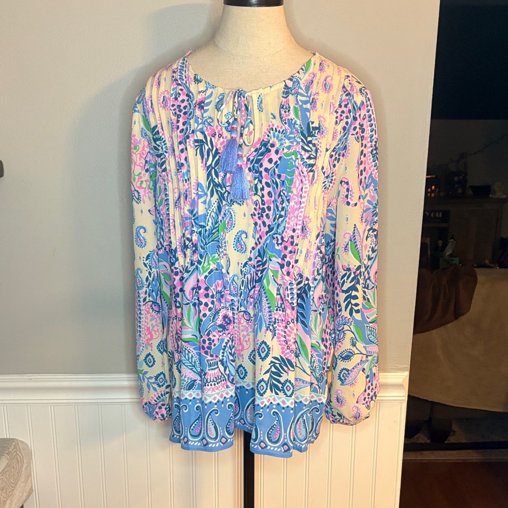 Lilly Pulitzer Pastel Paisley Blouse